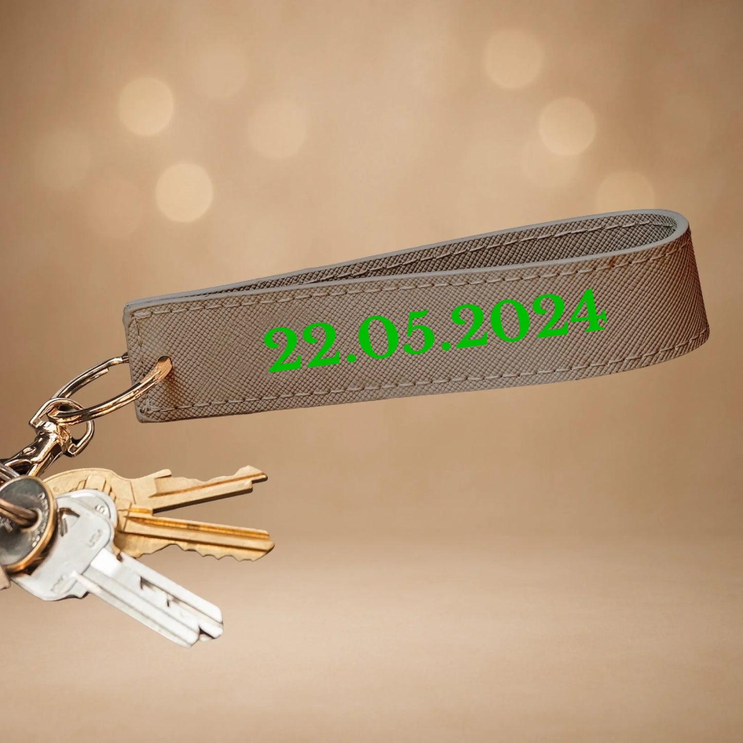 Schlüsselanhänger Taupe