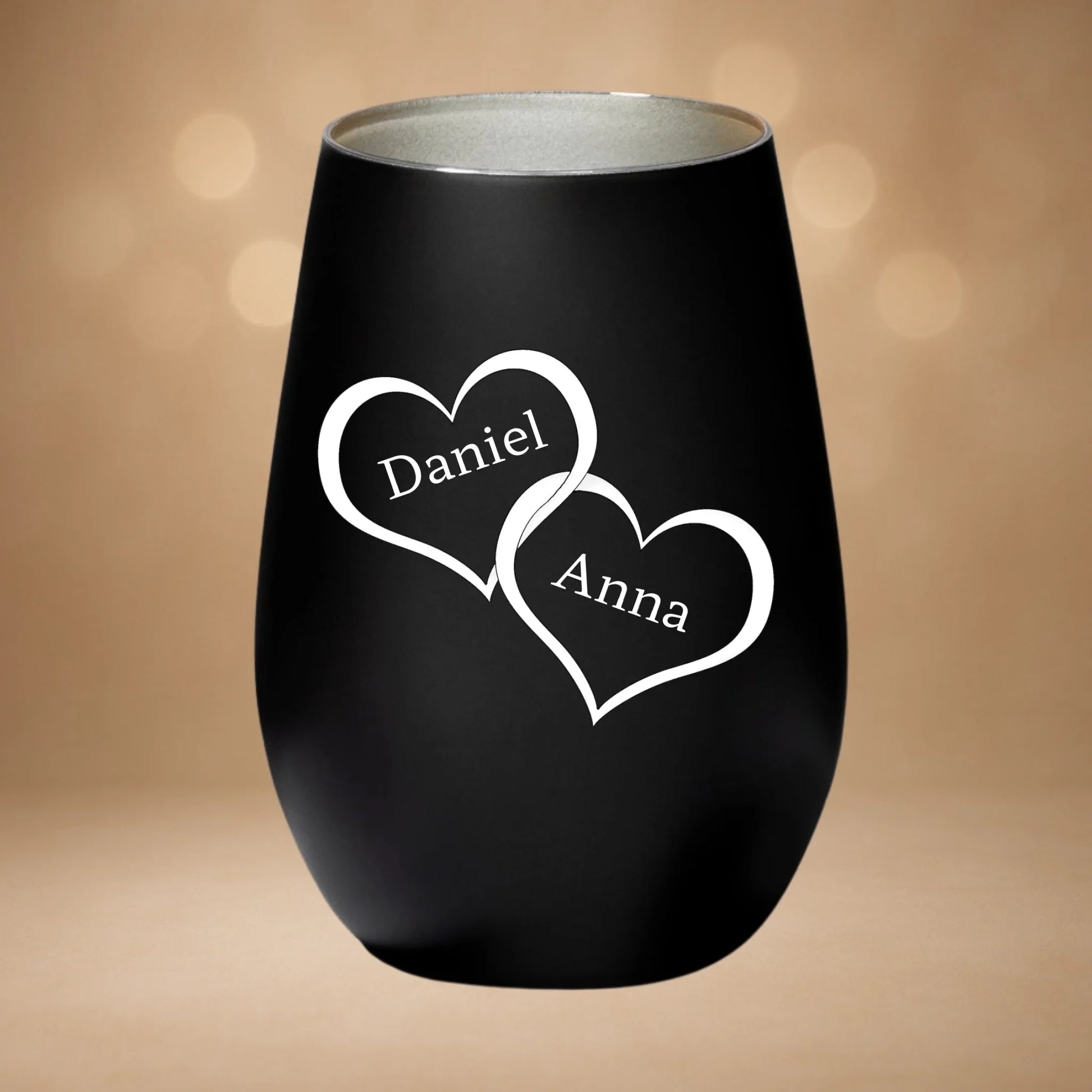 Windlicht Schwarz-Silber