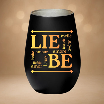 Windlicht Schwarz-Silber