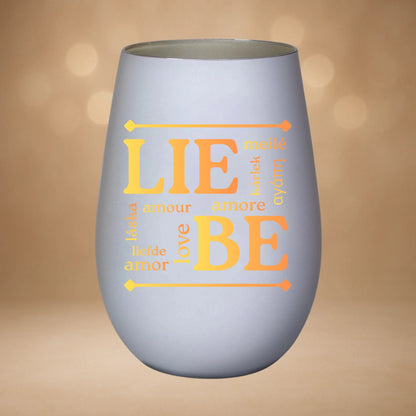 Windlicht Weiß-Silber